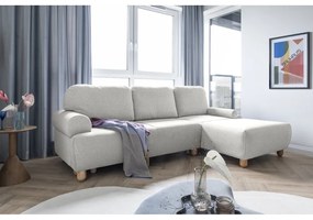 Кремав ъглов разтегателен диван (десен ъгъл) Bouncy Olli - Miuform