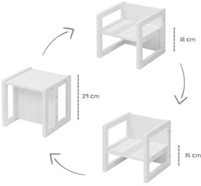 Бял детски стол – Roba