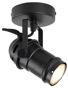 Индустриален прожектор черен въртящ се и наклоняващ се без абажур - Movie