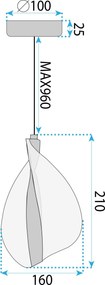 Лампа LED G129-CP GOLD
