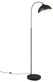 Черна подова лампа с метален абажур (височина 170 cm) Sierra – Trio