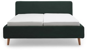 Зелено велурено двойно легло , 180 x 200 cm Mattis Cord - Meise Möbel