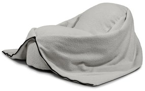 Светлосив детски пуф от букле Cocoon 80 – SLOWDOWN