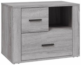 816742 vidaXL Нощно шкафче, сив сонома, инженерно дърво 60x36x45 см