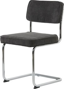 Сив велурен трапезен стол Rupert – Unique Furniture