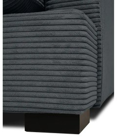 Сив диван от рипсено кадифе 266 cm Mobby – Scandic