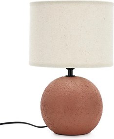 Теракотена керамична настолна лампа с текстилен абажур (височина 32 cm) Irvin – Yes Everyday