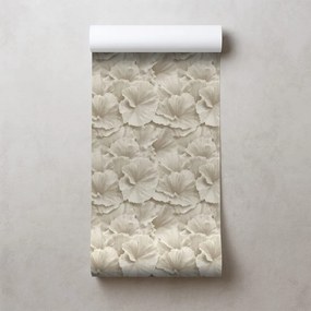 Тапет – Бежови цветя в нежен стил