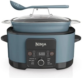 Мултикукър Ninja Foodi PossibleCooker 8in1 MC1001EU, 1200W, 8 л, 8 програми, Керамично покритие, Таймер, Triple Fusion Heat, Син/черен