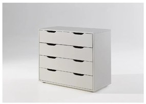 Бял скрин с чекмеджета Pino - Vipack