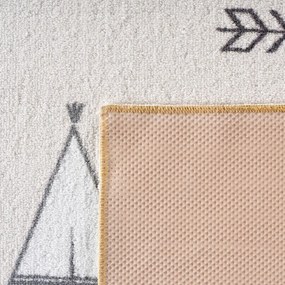 Кремав детски килим подходящ за пране 140x200 cm Coco 1134 – Ayyildiz Carpets