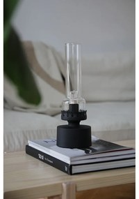 Черна настолна лампа със стъклен абажур (височина 31 cm) Kandella – Markslöjd