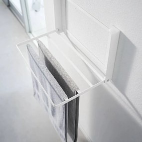 Стенен стоманен рафт за баня в матово бял цвят Tower – YAMAZAKI