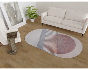 Миещ се килим в светлорозово-сиво 120x180 cm Oval - Vitaus