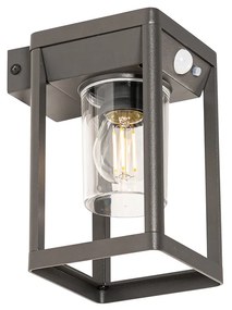 Външна стенна лампа тъмно сива с LED и димируема светлина на слънчева енергия - Sonne