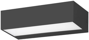 RABALUX 7935 Halden, външна пластмасова стенна лампа, черно, LED 9W 640lm, 4000K, 17x8x5cm - 7935