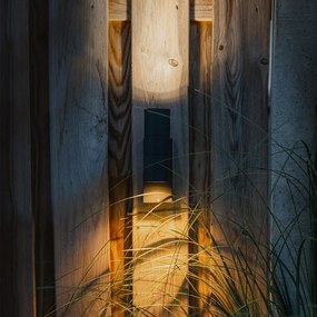 Външна стенна лампа тъмно сива 2-светлина със сензор за здрач - Duo