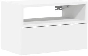 858596 vidaXL Стенно нощно шкафче в бяло 45x26x28,5 cm