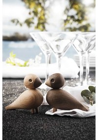 Комплект от 2 статуетки от масивна дъбова дървесина Lovebirds - Kay Bojesen Denmark