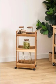 Кухненска количка 5five, Акация, 3 нива, 40x31x85 cm