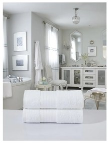 Бели памучни хавлиени кърпи в комплект от 2 бр. от тери 70x140 cm – Good Morning