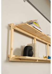 Стенна библиотека от масивен бор в естествен цвят 192x47,5 cm Groove – Karup Design