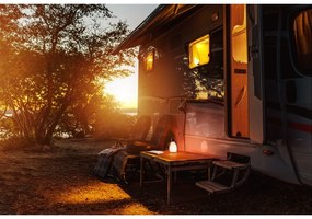 LED преносимо външно осветително тяло с дистанционно управление с USB ø 12 cm Ruby – Fischer &amp; Honsel