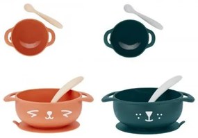 Babymoov - Комплект силиконова купичка с вакуум и лъжичка TAST'ISY, теракота