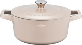 Тенджера с капак Swiss Haus SH-ZC24BE, 24х11 см, 4.2 л, Sapphire-керамично покритие, Индукция, Бежов