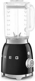 Блендер Smeg BLF03BLEU, 800W, 1.5 л, 18000 об/мин, 4 програми, 4 скорости + Пулс, Неръждаема стомана, Черен
