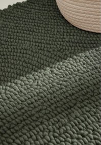 Тъмнозелен ръчно изработен вълнен кръгъл килим ø 200 cm Calmio – Hanse Home