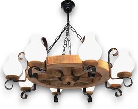 Brilagi - Полилей на верига ROATA 8xE14/40W/230V Ø 70 см бук