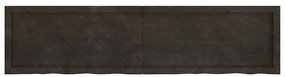 3156446 vidaXL Плот за маса тъмнокафяв 160x40x(2-4) см обработен масивен дъб