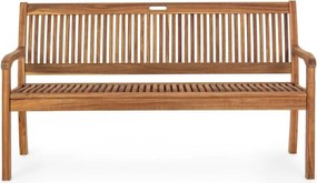 Градинска пейка от масивно дърво в естествен цвят Noemi – Bizzotto