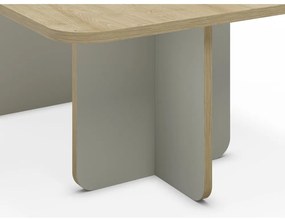 Светлозелена/естествена масичка за кафе с дъбов плот 56x100 cm Hillary – Marckeric