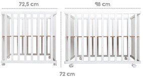 Бяла кошара за игра 100x75 cm на колелца Style – Roba