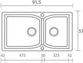 Мивка Sanitec 307-Granite Celtic Stone