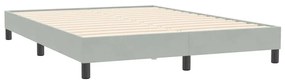 4101355 vidaXL Рамка за легло без матрак Светло сиво 140x210 cm Кадифе