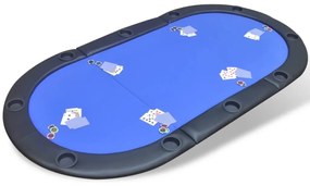 80136 vidaXL Сгъваем плот за покер маса за 10 играчи, син