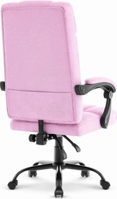 Ергономичен офис стол CABRO C505 до 150 кг розов