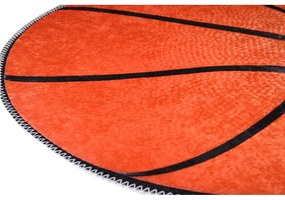 Оранжев детски килим подходящ за пране ø100 cm Basketball – Vitaus