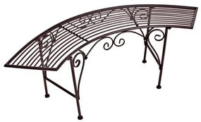 Черно-тъмнокафява метална градинска пейка Fuego – Garden Pleasure