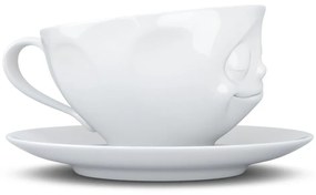 Бяла порцеланова чаша за кафе Happy, обем 200 ml - 58products