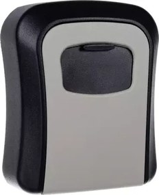 Метален сейф за ключове с код, водоустойчив, стенен монтаж, черен_сребрист, 11,5x9,5x4 см Malatec