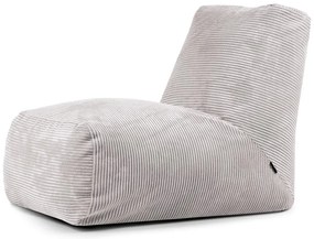 Светлосив пуф от рипсено кадифе Tube – SLOWDOWN