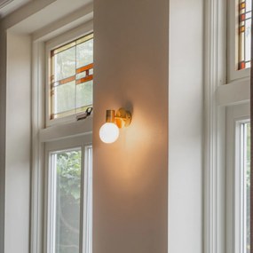 Модерна стенна лампа златиста IP44 - Cederic Up