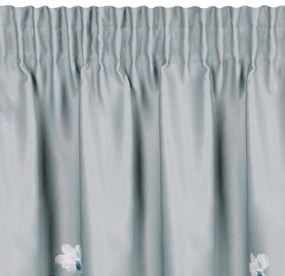 Сива затъмняваща завеса с принт на цветя Ширина: 140 см | Дължина: 270 см