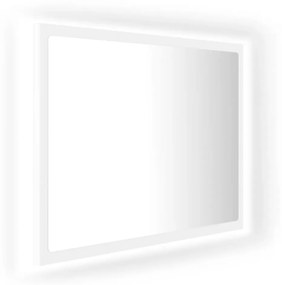 804916 vidaXL LED огледало за баня, бяло, 60x8,5x37 см, акрил