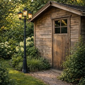 Селска външна лампа черна IP44 - New Orleans 3