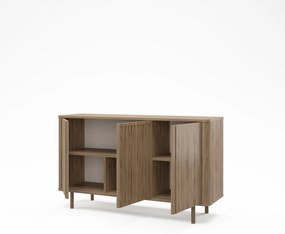 Скрин от дъбов декор в естествен цвят 138x80x40 cm Salma – Marckeric